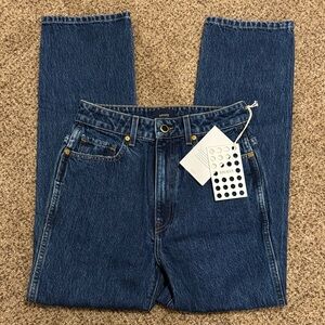 KHAITE Abigail Dark Blue Straight Jeans